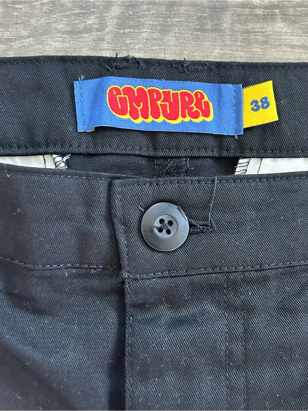 Empyre Relax Cargo Pants Men’s 38 42x31 Black Skate Chino Button Fly Y2K